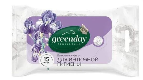 Изображение товара Green day салфетки влажные для интимной гигиены 15шт Green day салфетки влажные для интимной гигиены 15шт фотография